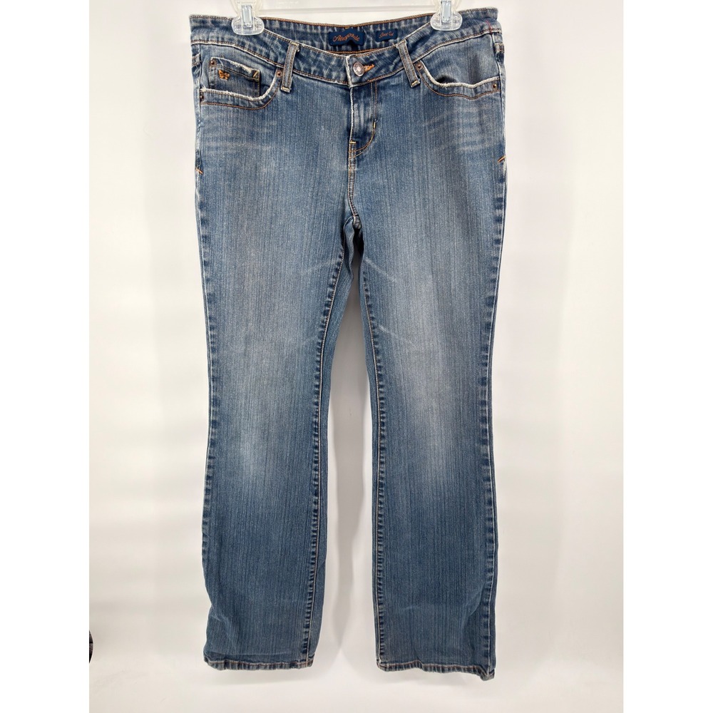 Aeropostale Boot Cut Jeans Womens‎ 10 Medium Wash Distressed Denim Y2K Style